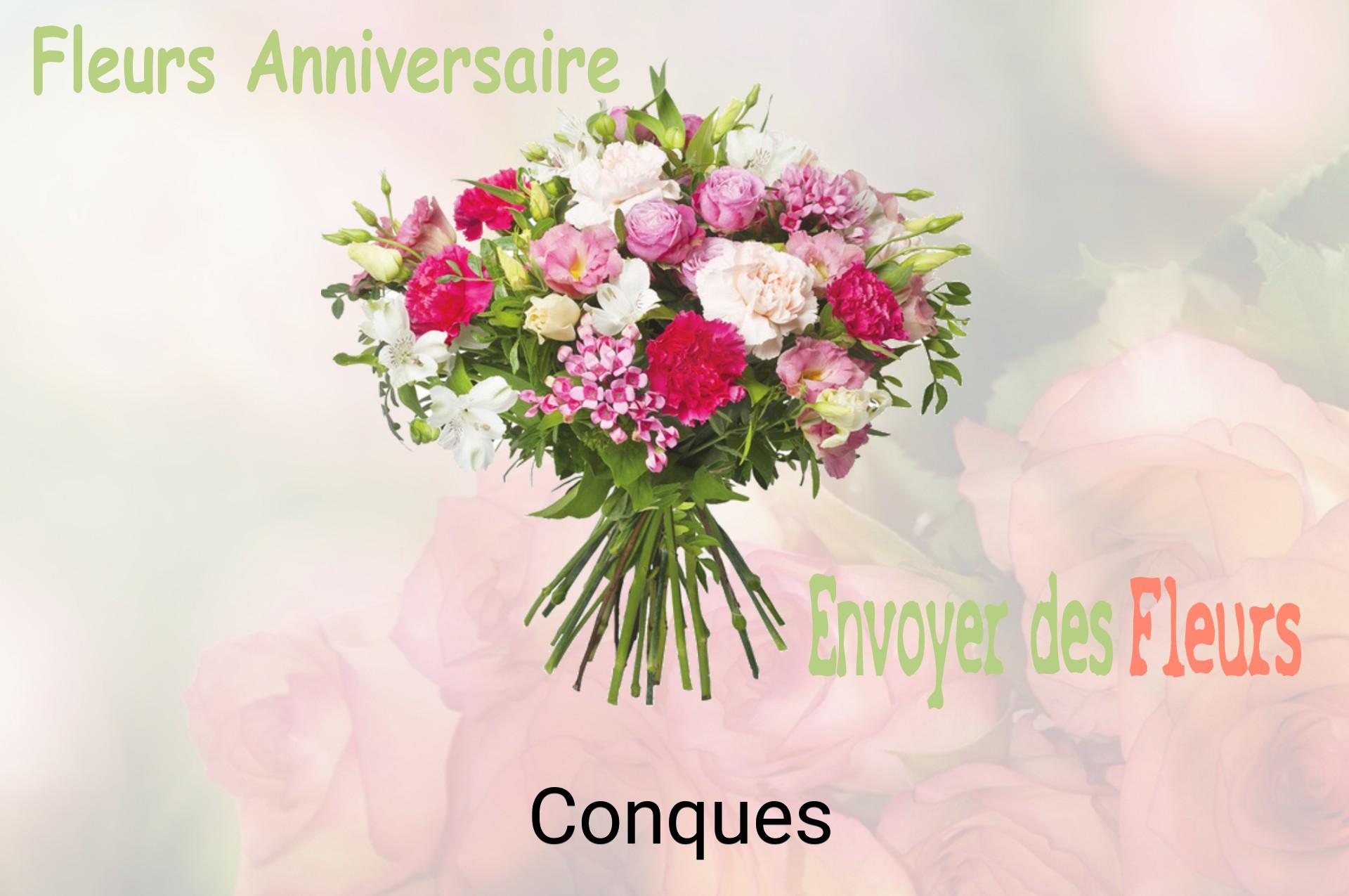 Bouquet de fleurs d’anniversaire livré à Conques