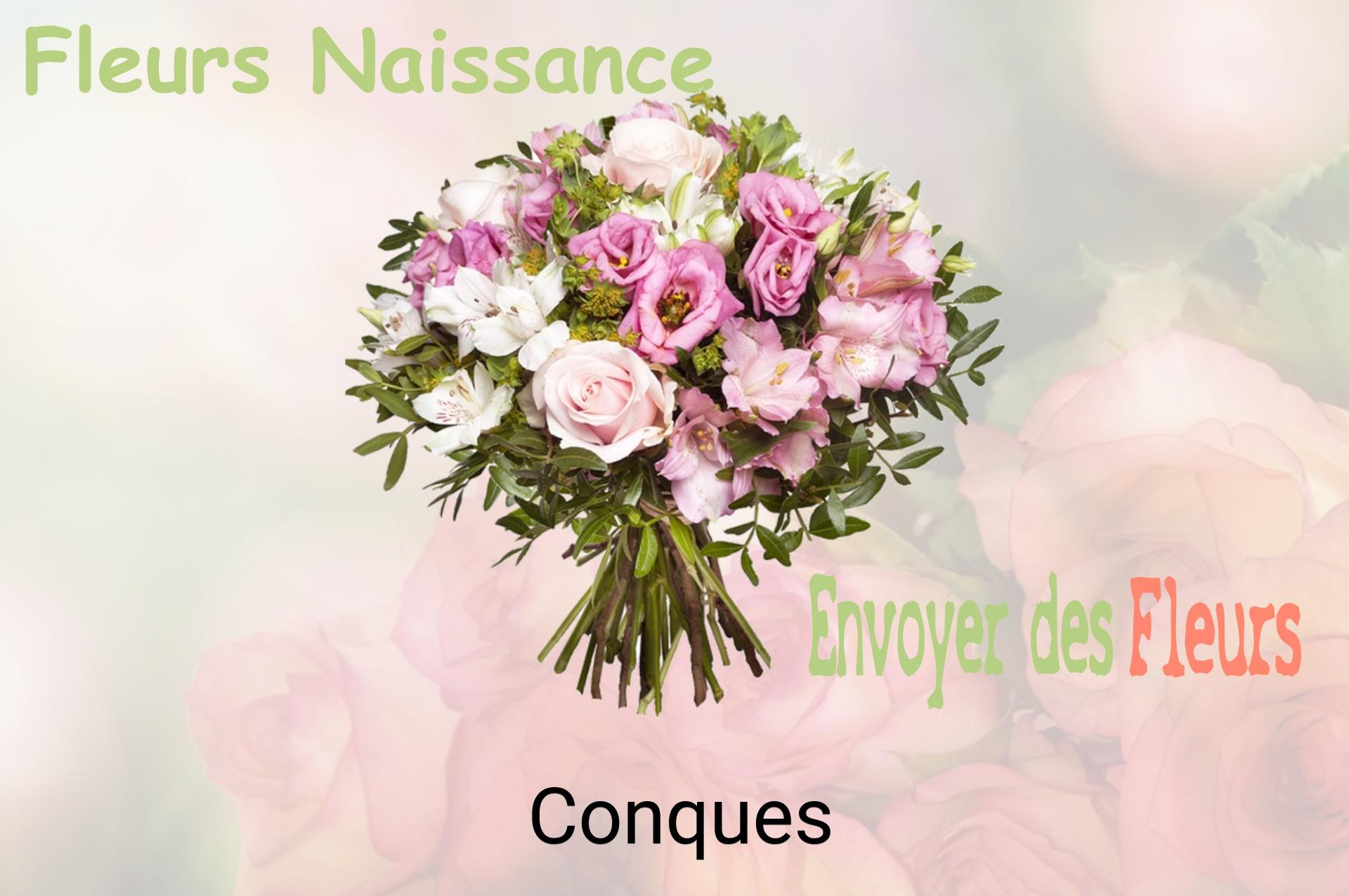 Bouquet de fleurs de naissance livré à Conques
